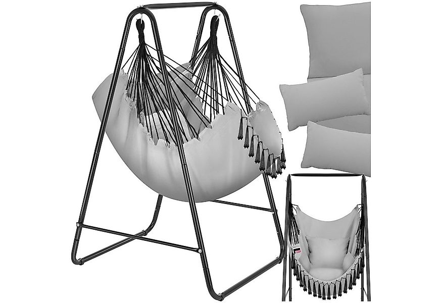 tectake Hängesessel Schaukelstuhl Alison, Boho-Style, Belastbarkeit 160kg, günstig online kaufen