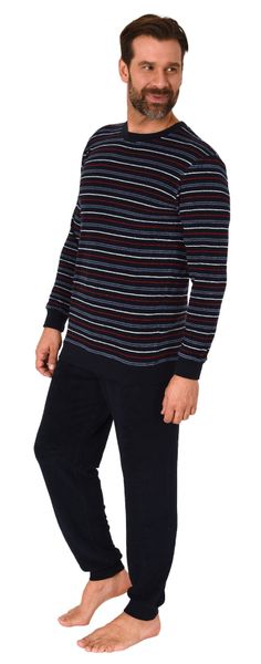 Normann Pyjama Herren Frottee Schlafanzug lang, günstig online kaufen
