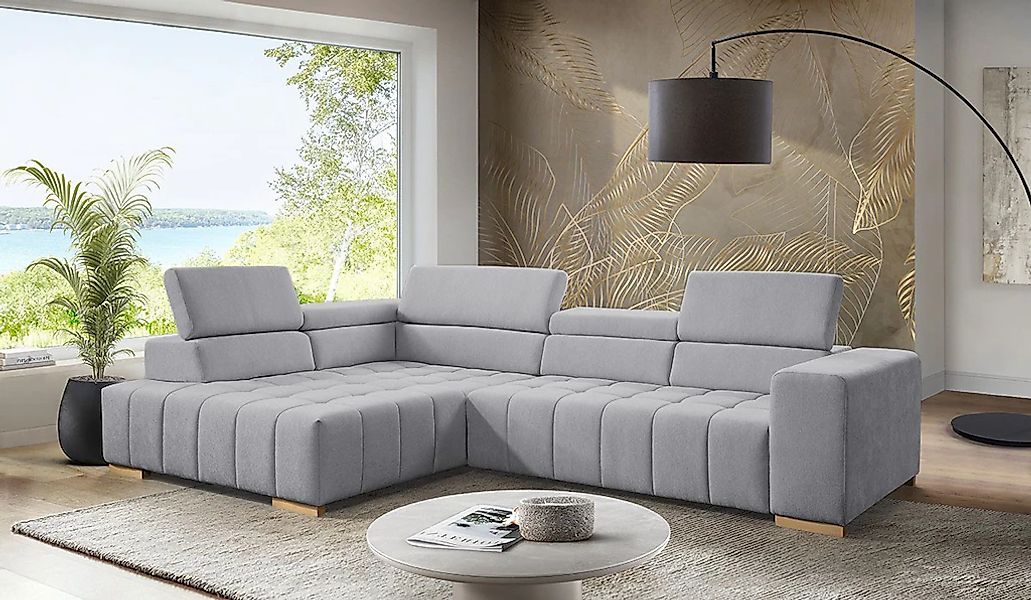 exxpo - sofa fashion Ecksofa "Elianos, hoher Sitzkomfort, aufwendige Kreuzs günstig online kaufen