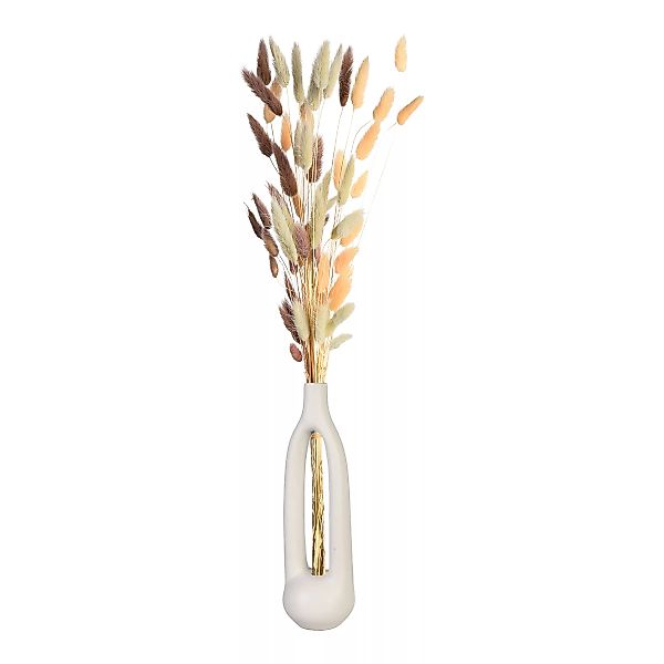 Deko-Set Vase mit Samtgrasbündel günstig online kaufen