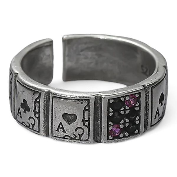 Eyecatcher Fingerring Offener Spielkarten Ring AS günstig online kaufen