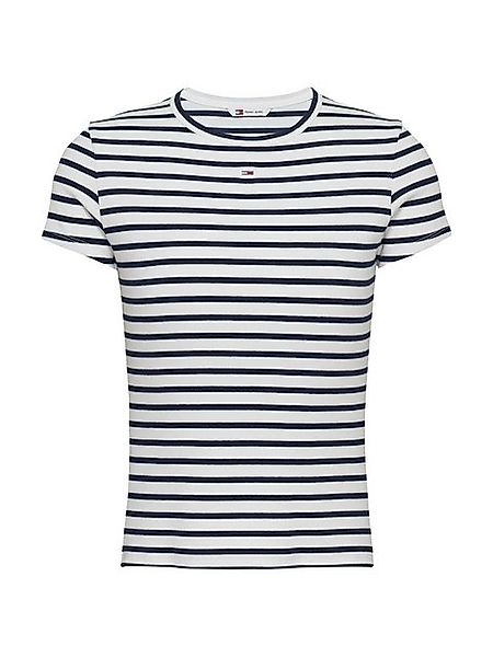 Tommy Jeans Curve T-Shirt Slim Essential Rib Große Größen günstig online kaufen