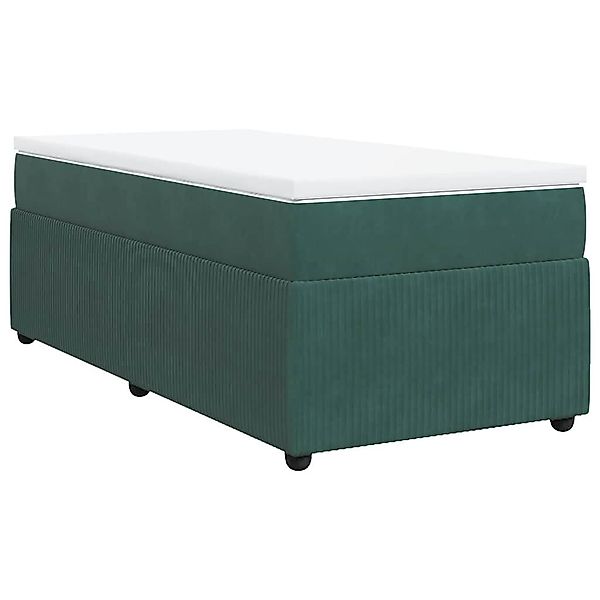 vidaXL Bett Boxspringbett mit Matratze Dunkelgrün günstig online kaufen