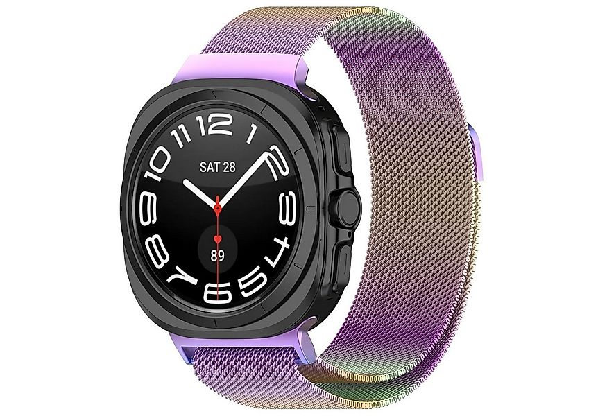 Wigento Smartwatch-Armband Für Samsung Galaxy Watch Ultra 47mm Metall Mesh günstig online kaufen
