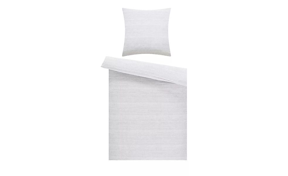 LAVIDA Renforcé Bettwäsche  Streifen - weiß - 100% Baumwolle - 135 cm - Sco günstig online kaufen