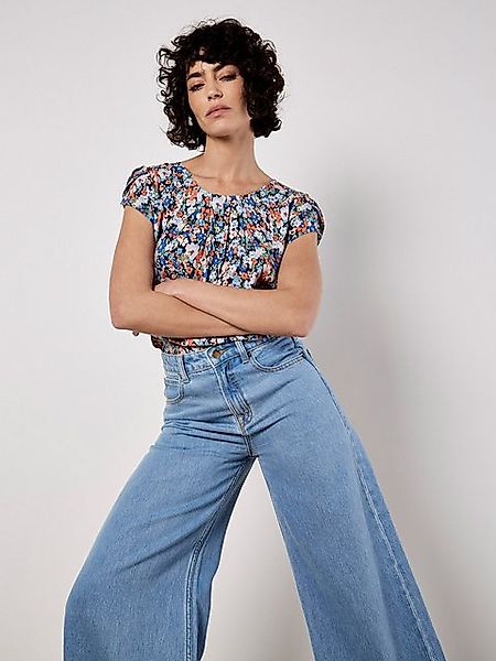 Apricot T-Shirt Ditsy Floral Top, mit Tulpenärmeln günstig online kaufen