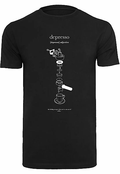 MisterTee T-Shirt "MisterTee Depresso T-Shirt Round Neck" 1 Stk. günstig online kaufen