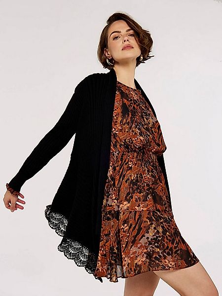 Apricot Cardigan Wasserfall Cardigan (1-tlg) mit Crochetbesatz günstig online kaufen