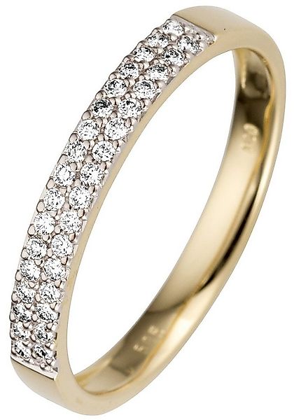 JOBO Fingerring, 585 Gold mit 33 Diamanten günstig online kaufen