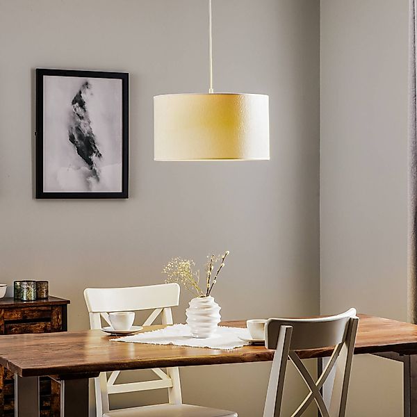 Hängeleuchte Roller, weiß/gold, Ø 40 cm günstig online kaufen