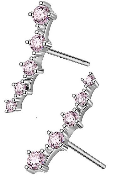 Limana Paar Ohrstecker Damen Ohrringe 925 Silber kleine rosa schwarze klare günstig online kaufen