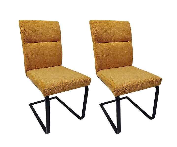 YOZI Freischwinger Freischwinger Esszimmer- Polsterstuhl Polyester günstig online kaufen