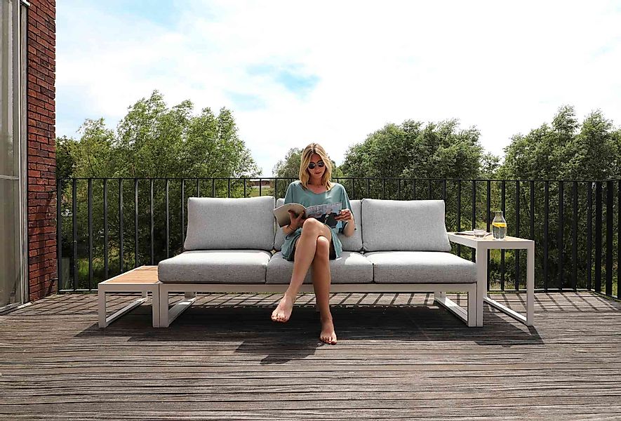 Nest 3-Sitzer Sofa für Outdoor verstellbar Kohle günstig online kaufen