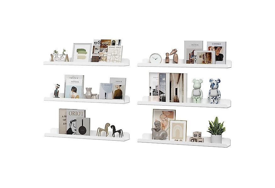 Lifewit Wandregal Bilderbuch Hängeregale, Acryl Wandregal Raumdeko, 6-tlg. günstig online kaufen