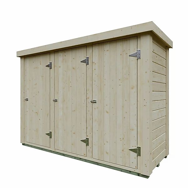 Kiehn-Holz Gartenschrank KH-TS 28-001 Natur Unbehandelt 231 cm x 85 cm günstig online kaufen