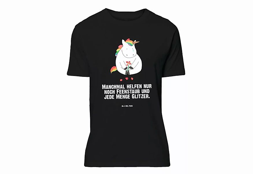 Mr. & Mrs. Panda T-Shirt Einhorn Traurig - Schwarz - Geschenk, Blume, Gebur günstig online kaufen