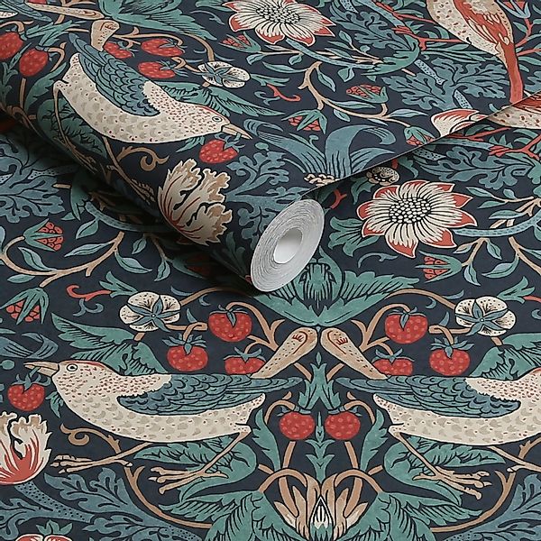 WILLIAM MORRIS AT HOME Vliestapete »Strawberry Thief«, Retro, Design Tapete günstig online kaufen