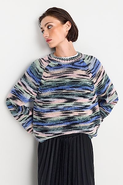 RICHROYAL Rundhalspullover space dye günstig online kaufen