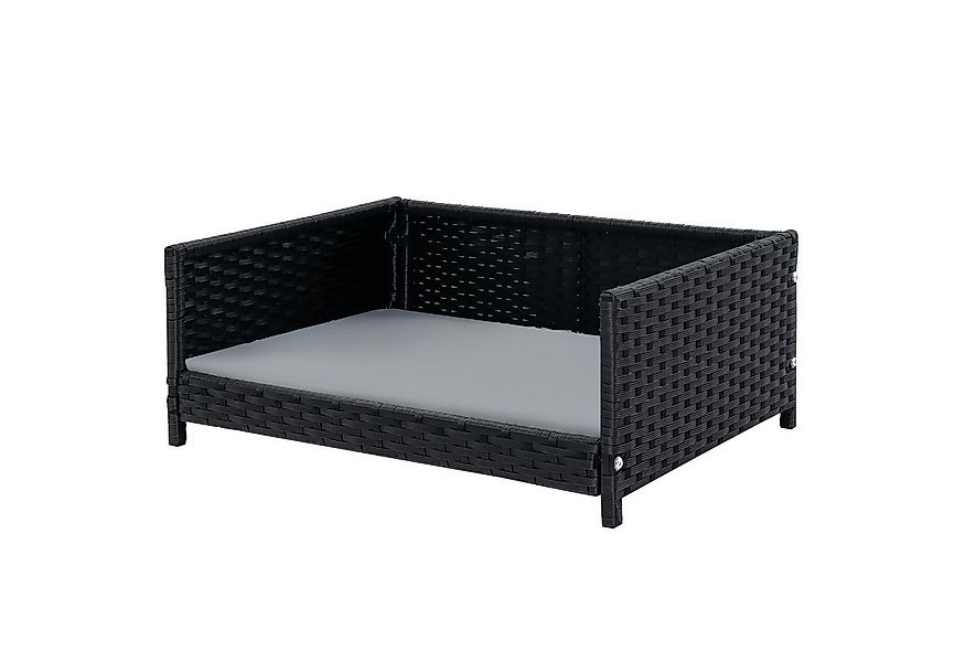 KOMFOTTEU Tierbett, Hundebett Rattan mit Kissen günstig online kaufen