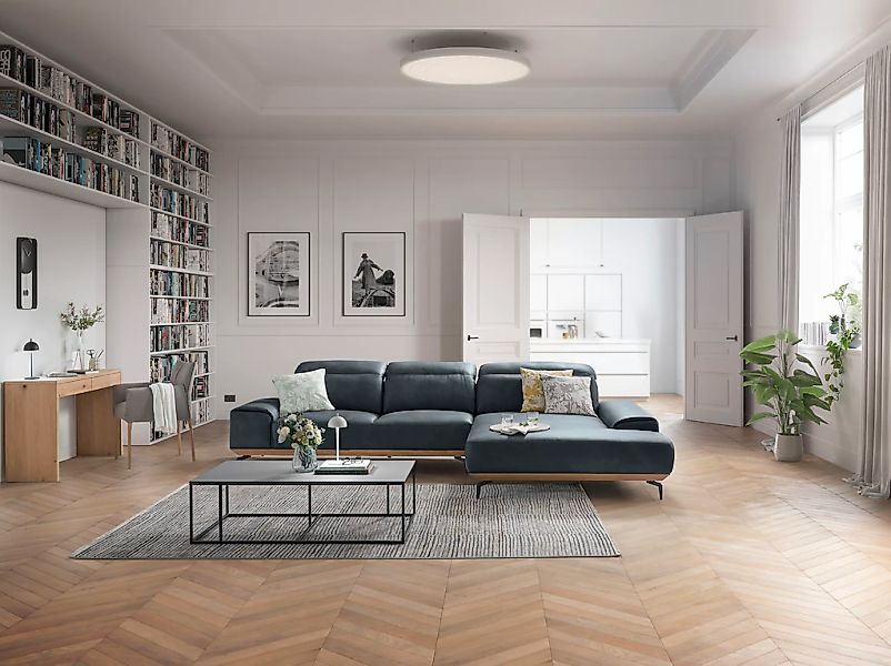 Musterring Wohnlandschaft »MR 2490«, Fuß Schwarz, Sitzhöhe 46cm, wahlweise günstig online kaufen