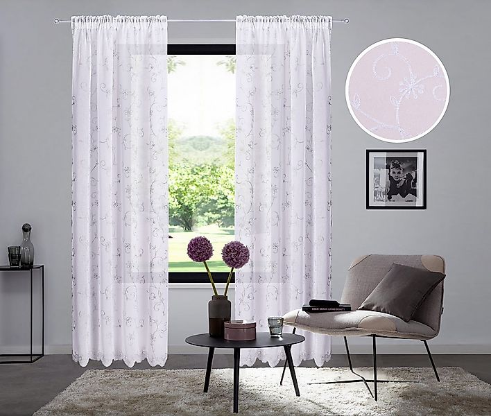 Home affaire Gardine Bisel (1 St), Multifunktionsband, transparent, Transpa günstig online kaufen