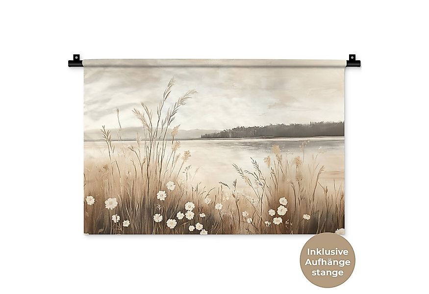 MuchoWow Wandteppich See - Wasser - Natur - Beige, Rechteckig, Höhe: 3 mm, günstig online kaufen