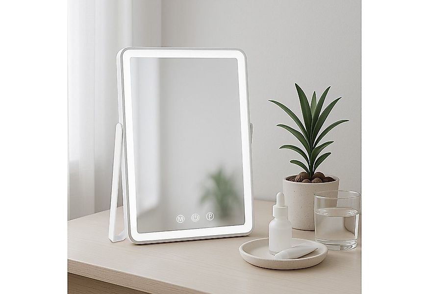 CLP Schminkspiegel Caistor, LED, 3 Lichtfarben, transportabel, USB-C-Kabel günstig online kaufen