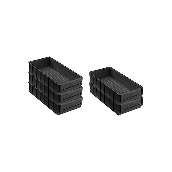 PROREGAL SparSet 5x Leitfähige Industriebox 400 B HxBxT 8,1 x 18,3 x 40 cm günstig online kaufen
