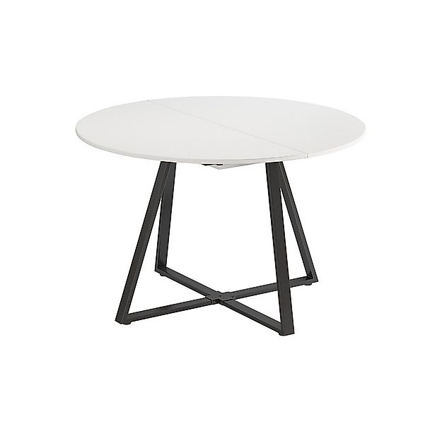 Vicco Esstisch Loyd, Weiß/Schwarz, 120 x 120 cm ausziehbar (1-St) günstig online kaufen