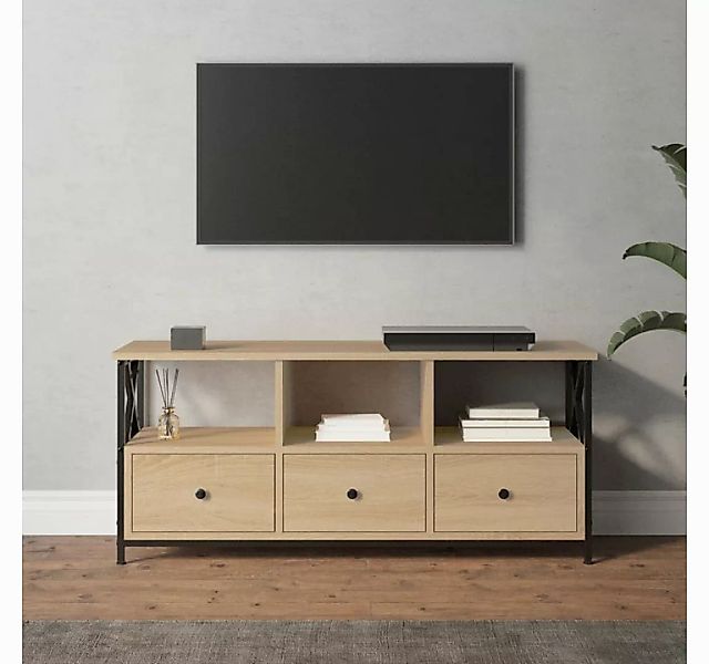 vidaXL TV-Schrank TV-Schrank Räuchereiche 102x33x45 cm Spanplatte Eisen TV- günstig online kaufen