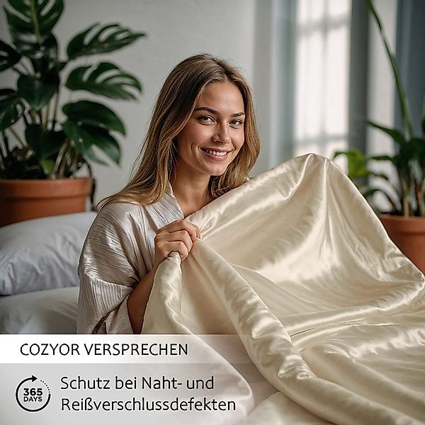 Cozyor Wendebettwäsche Satin glänzend matt 135x200, günstig online kaufen