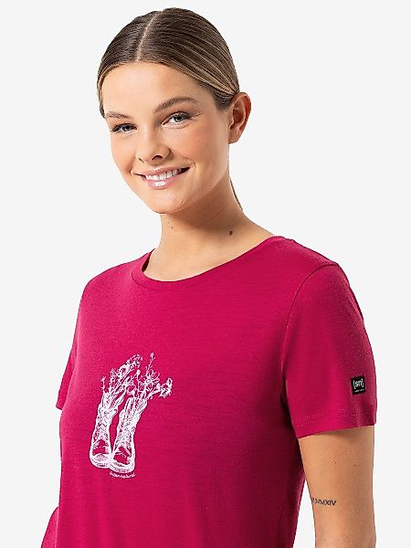 SUPER.NATURAL Print-Shirt Merino T-Shirt W FLOWER günstig online kaufen