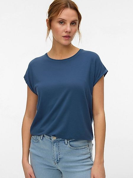 Vero Moda Rundhalsshirt VMAVA PLAIN SS TOP GAJRS NOOS Materialmix, regular günstig online kaufen