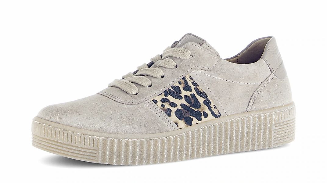 Gabor Plateausneaker, Freizeitschuh, Halbschuh, Schnürer mit edlen Schmuck- günstig online kaufen
