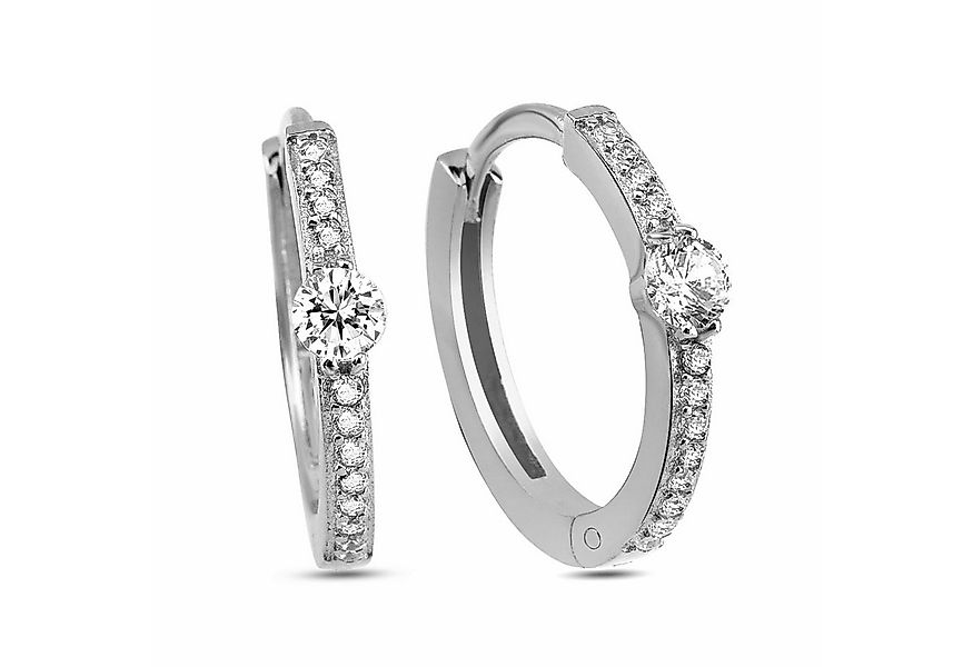 dKeniz Paar Creolen Creolen Solitär 925/- Sterling Silber günstig online kaufen