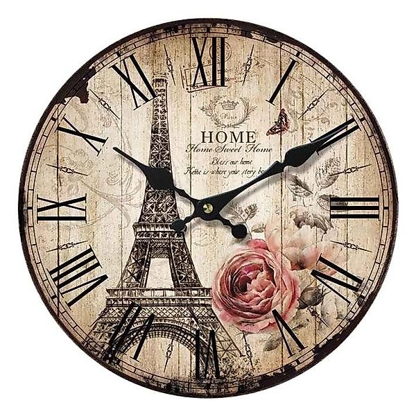Home affaire Wanduhr "Eiffelturm I" (römische günstig online kaufen