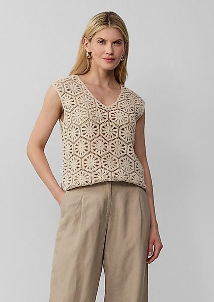 s.Oliver BLACK LABEL Pullunder Semitransparentes Tanktop aus Häkelspitze günstig online kaufen