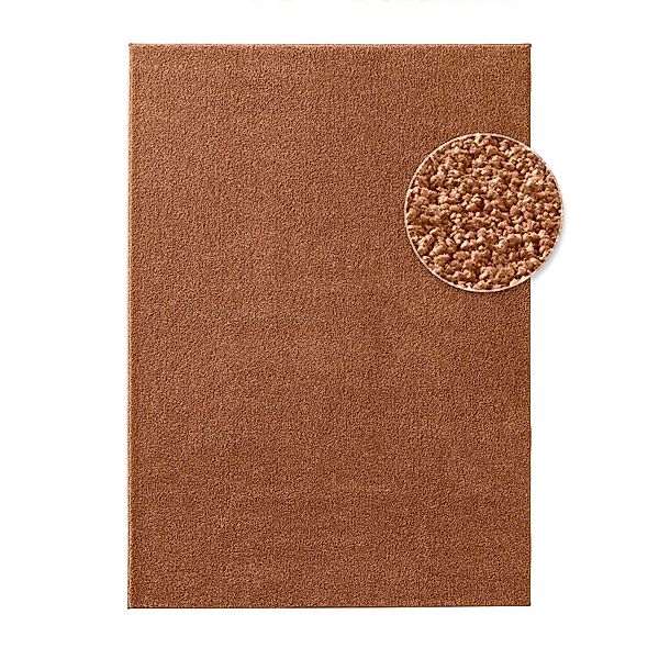 TaraCarpet Teppich Kurzflor-Frisee-Teppich Madrid Uni, rechteckig, günstig online kaufen