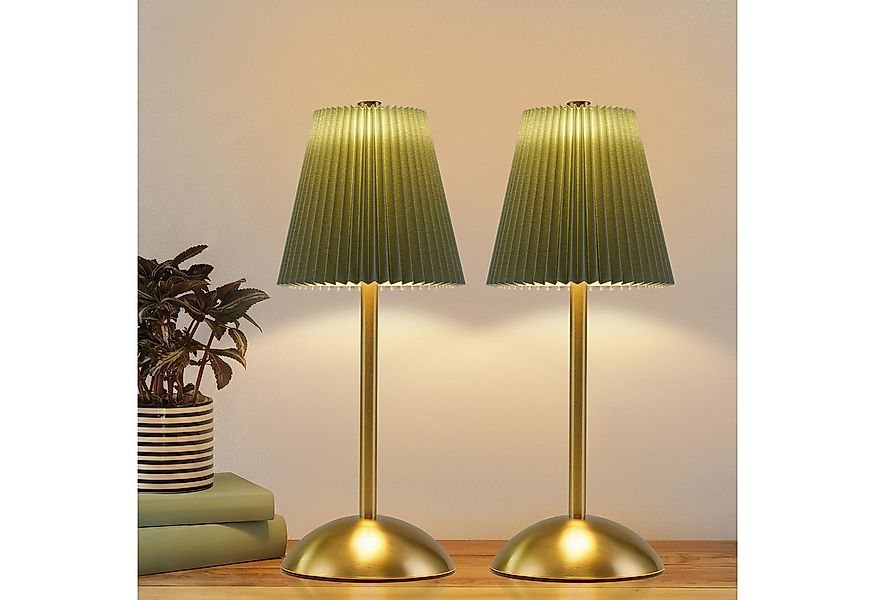 ZMH LED Tischleuchte 2er Set Akku Touch Nachttischlampe - Dimmbar 3 Farbtem günstig online kaufen