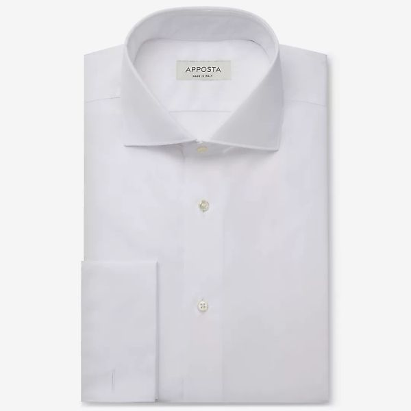 Hemd  einfarbig  weiß baumwoll-coolmax twill, kragenform  spreizkragen, man günstig online kaufen