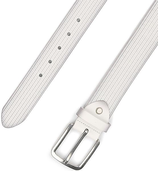 Suitable Ledergürtel Struktur Leder Weiß - Größe 95 günstig online kaufen
