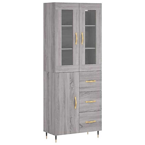 vidaXL Highboard Grau Sonoma 69,5x34x180 cm Holzwerkstoff 3198455 günstig online kaufen