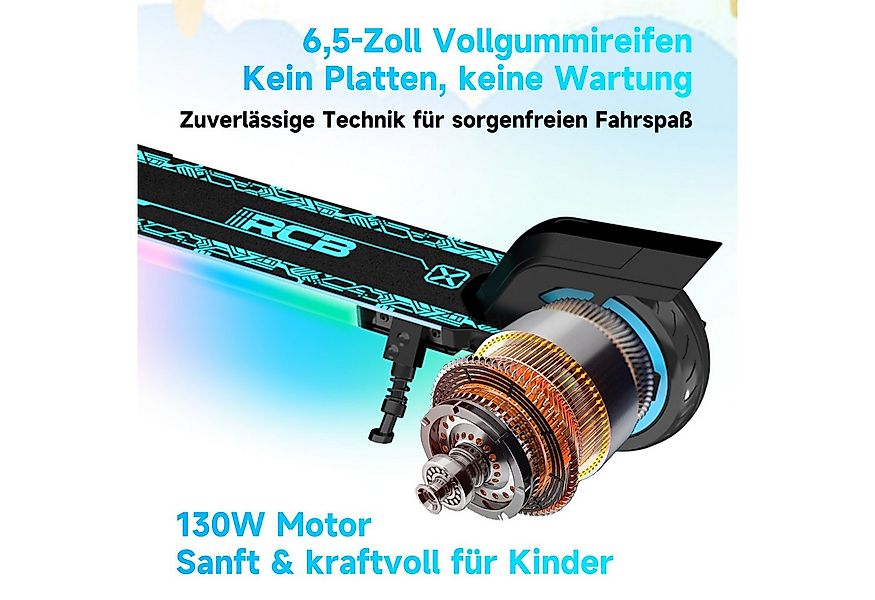 RCB TECH Elektro-Kinderroller R12 Elektrischer Kinder-Scooter, klappbar, bi günstig online kaufen