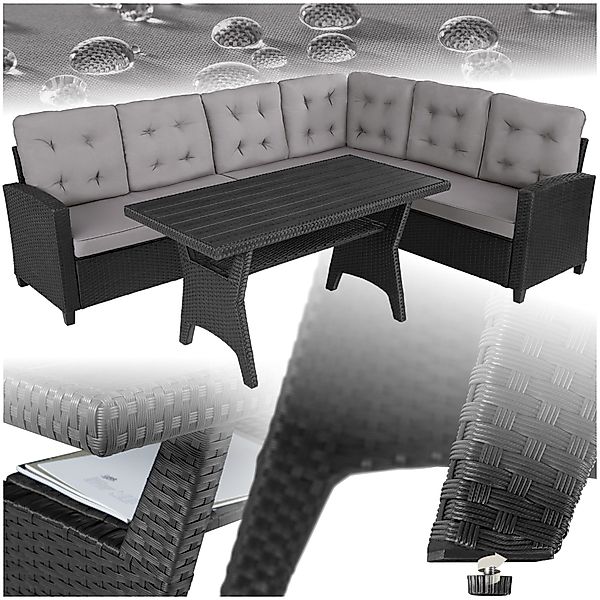 tectake Loungeset Rattan Lounge, (Set., 3-tlg), günstig online kaufen