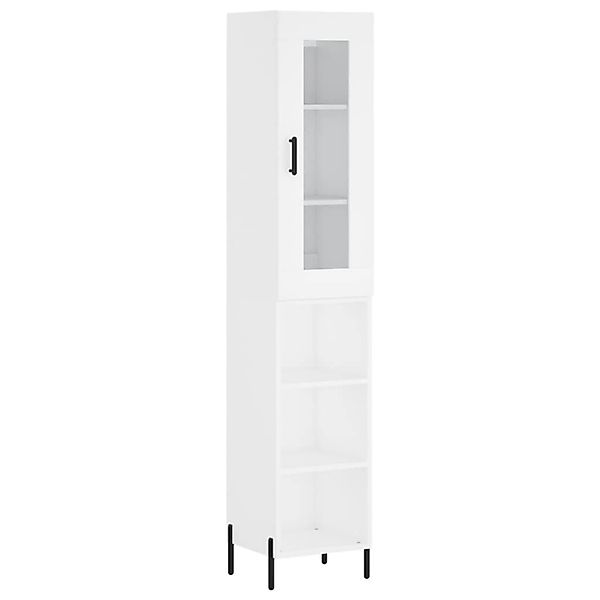 vidaXL Highboard Weiß 34,5x34x180 cm Holzwerkstoff 3199369 günstig online kaufen