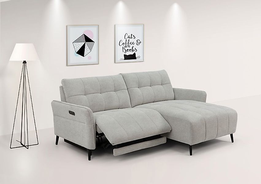 INOSIGN Ecksofa »DENIO 3-Sitzer, L-Form (Breite 209cm), elektr. Relaxfunkti günstig online kaufen
