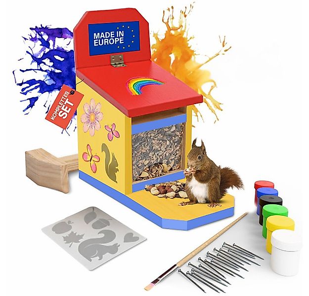 Eli Eichhörnchenkobel Futterhaus - Bausatz für Kinder zum bemalen inkl. Vor günstig online kaufen