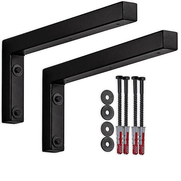 SOTECH 2 x Wandkonsole L-Winkel WK350 350 x 150 x 30 mm Schwarz Matt günstig online kaufen