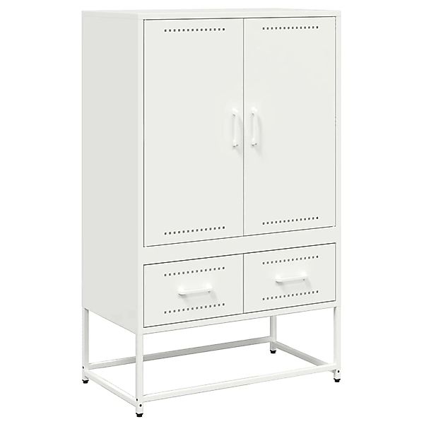 vidaXL Highboard Weiß 68x39x111,5 cm Stahl 846613 günstig online kaufen