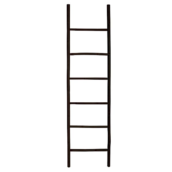 MSV Handtuchleiter Tilda Bambus 50 cm x 190 cm Schwarz Matt FSC® günstig online kaufen
